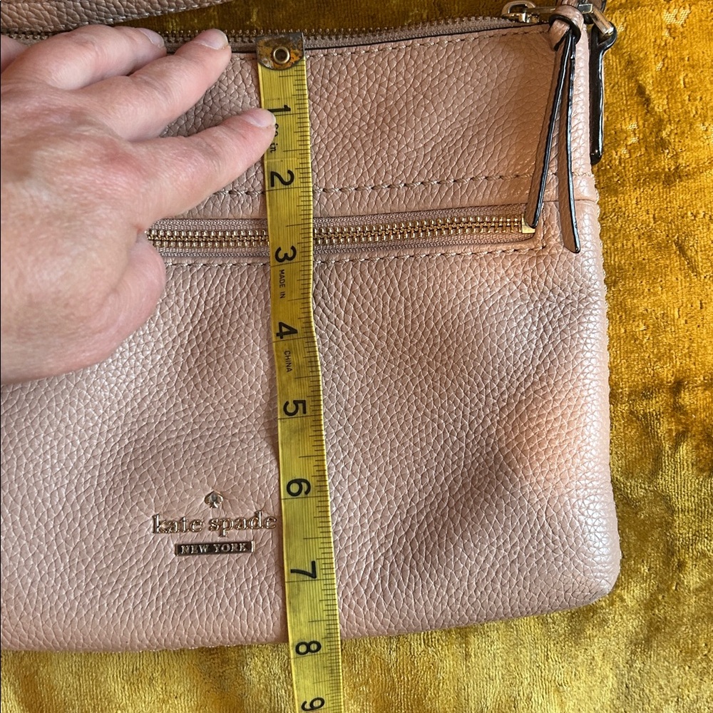 Kate Spade Blush Pink Soft Pebbled Leather Crossbody Bag - great condition! - Picture 10 of 11